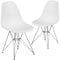 Flash Furniture Elon Series White Plastic Chair with Chrome Base, PK2 2-FH-130-CPP1-WH-GG - alternate 2